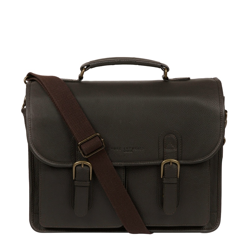 'Bank' Brown Leather Work Bag