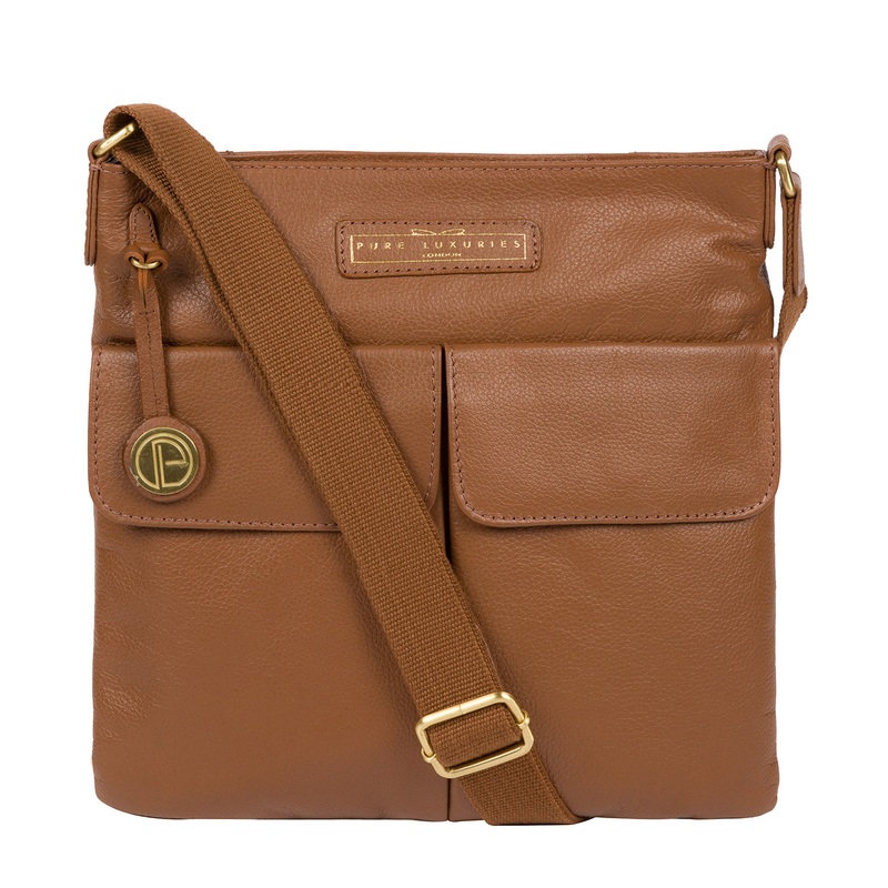'Barnwell' Tan Leather Cross Body Bag