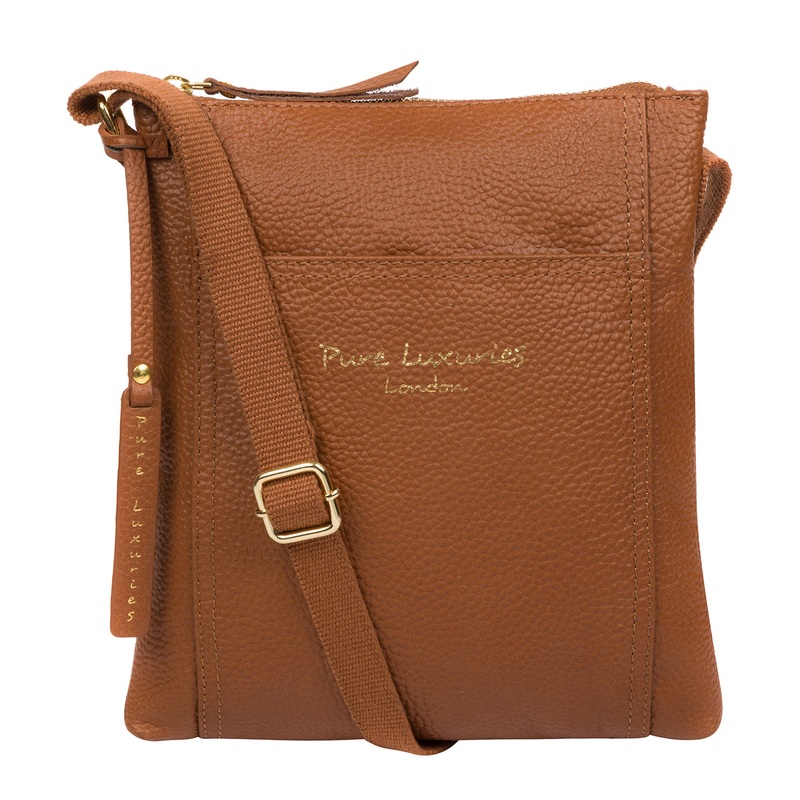 'Belinda' Tan Leather Cross Body Bag