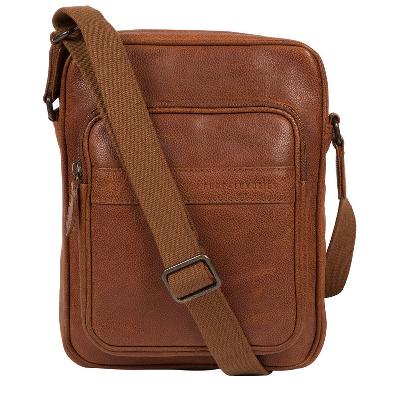'Capitan' Tan Leather Cross Body Bag