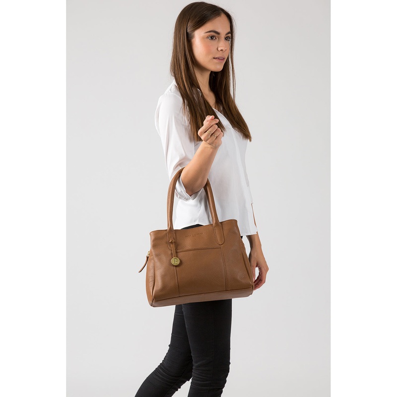 'Cheadle' Dark Tan Leather Handbag