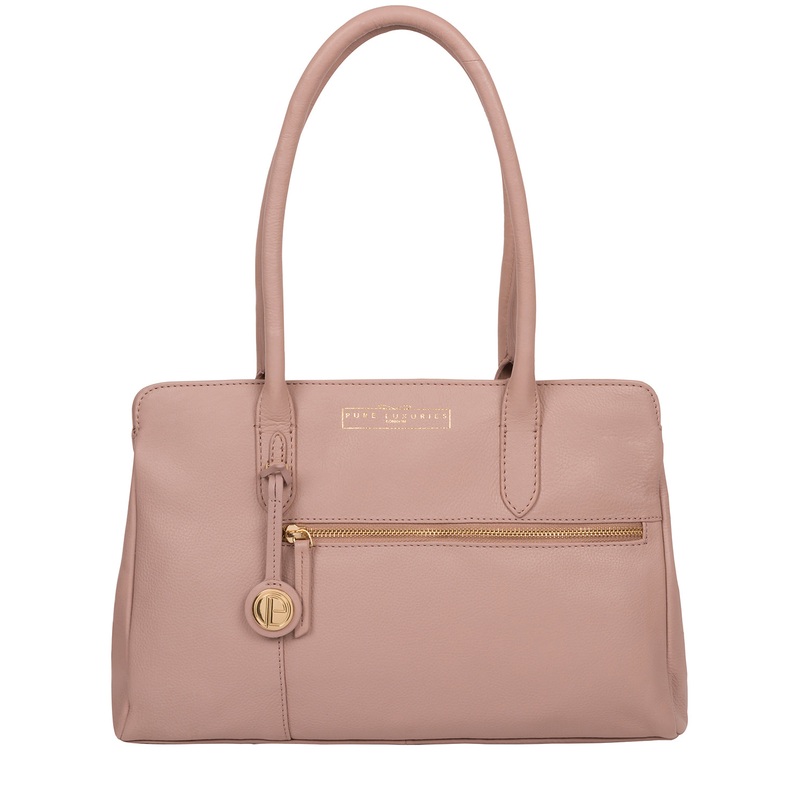 'Darby' Blush Pink Leather Handbag