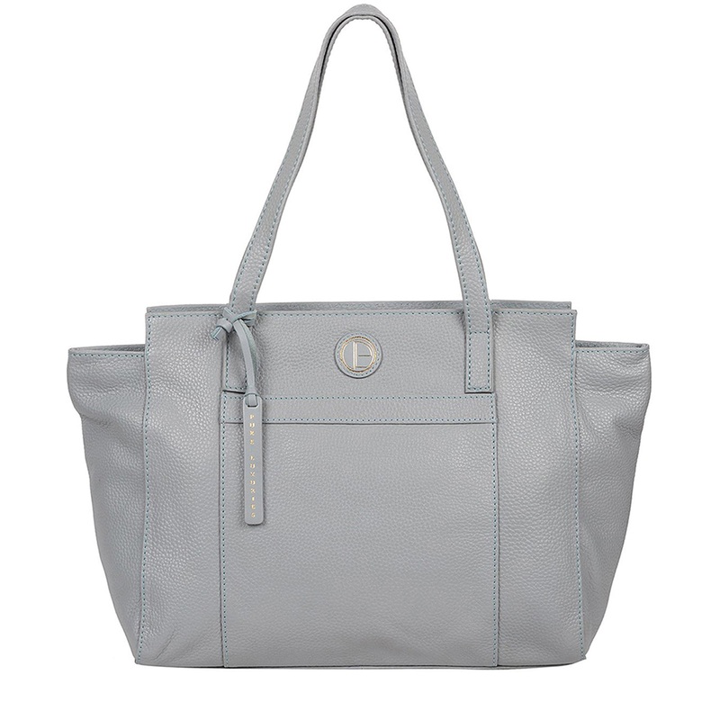'Dusk' Cashmere Blue Leather Handbag