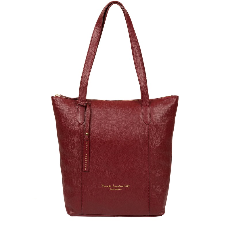 'Elsa' Red Leather Tote Bag