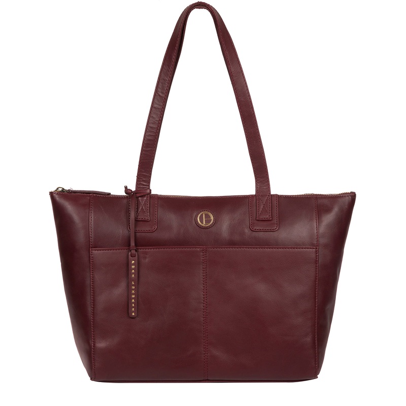 'Gwent' Burgundy  Leather Tote Bag