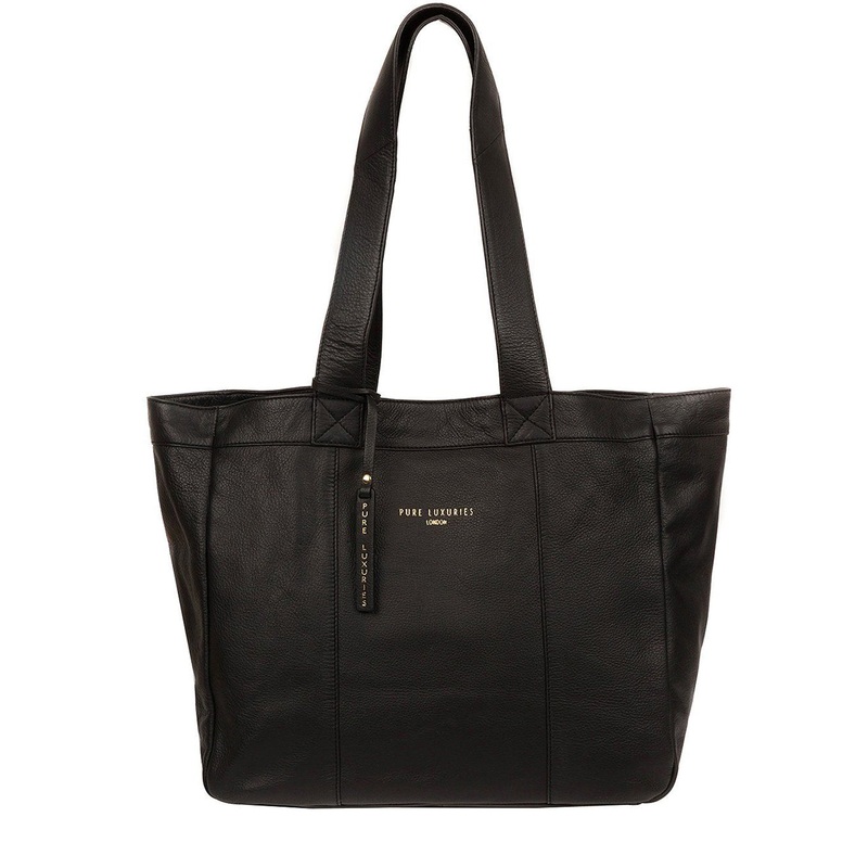 'Harlesden' Black Leather Tote Bag