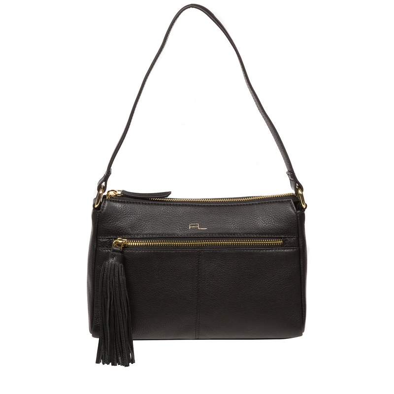 'Isabella' Black Nappa Leather Grab Bag