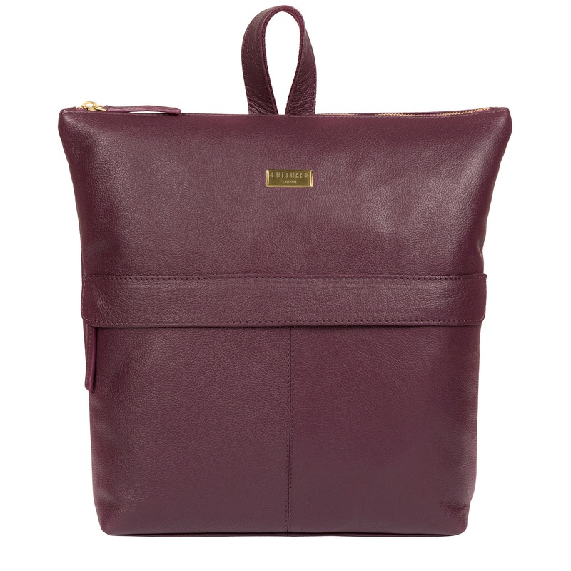 'Jada' Fig Leather Backpack