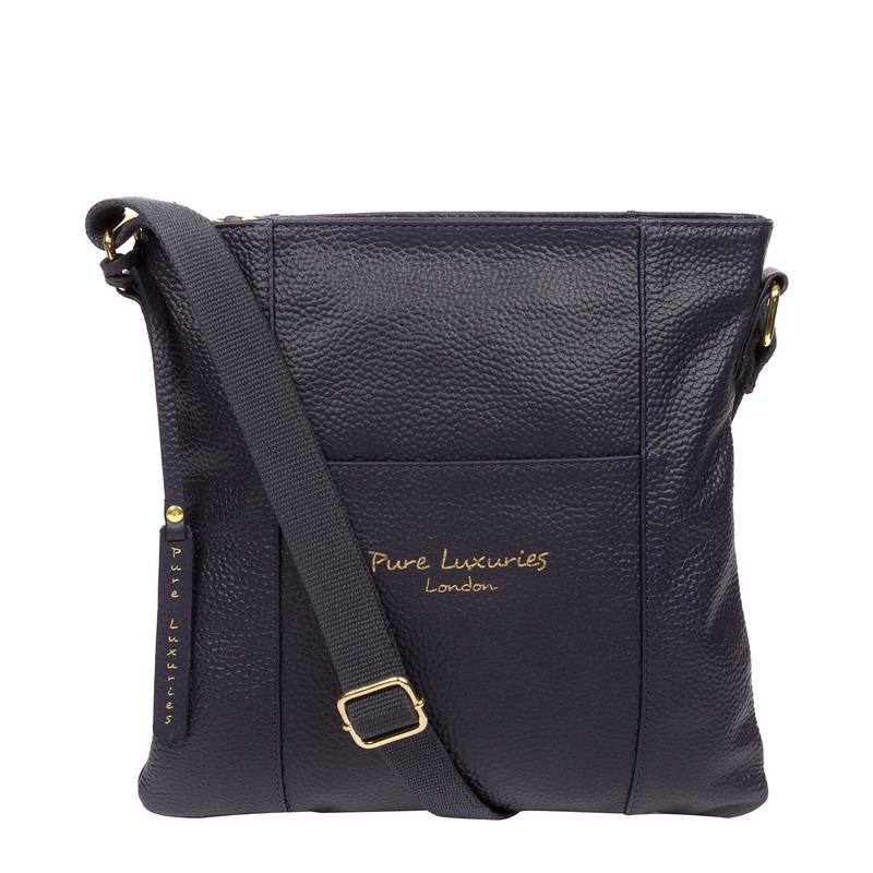 'Kayley' Ink Leather Cross Body Bag