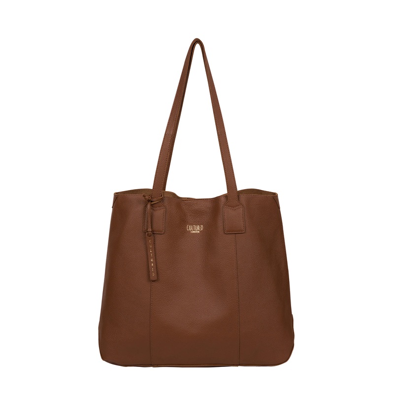 'Kingston' Tan Leather Shopper Bag