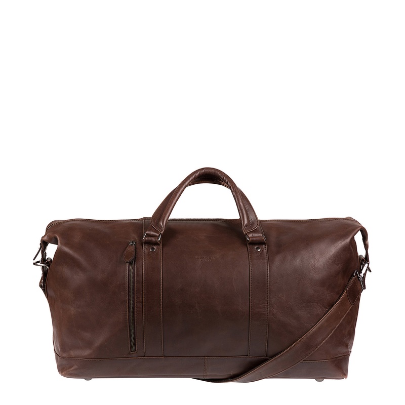 'Liston' Dark Brown Large Vintage Leather Holdall