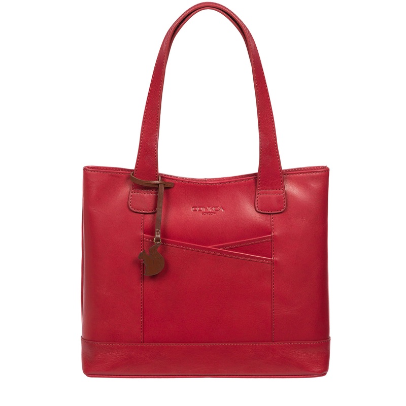 'Little Patience' Chilli Pepper Leather Tote Bag