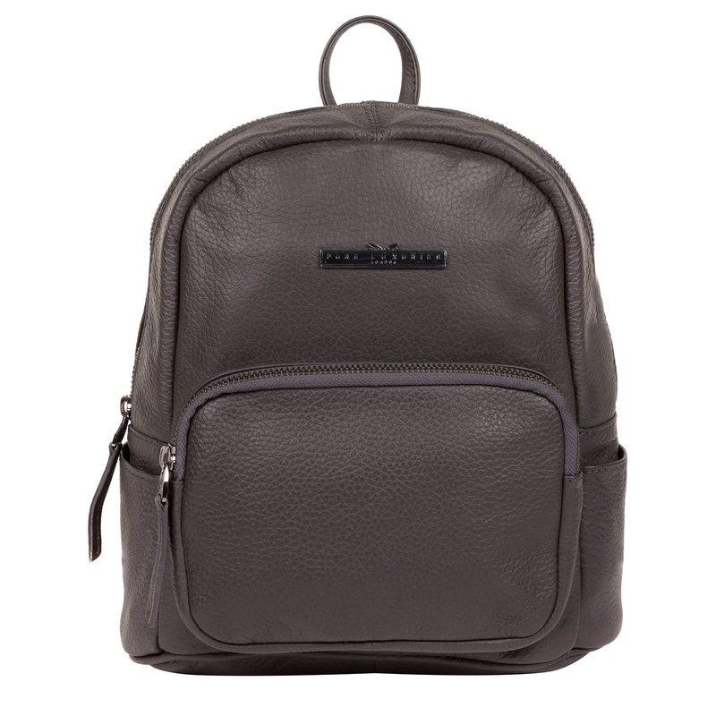 'Lois' Slate Leather Backpack