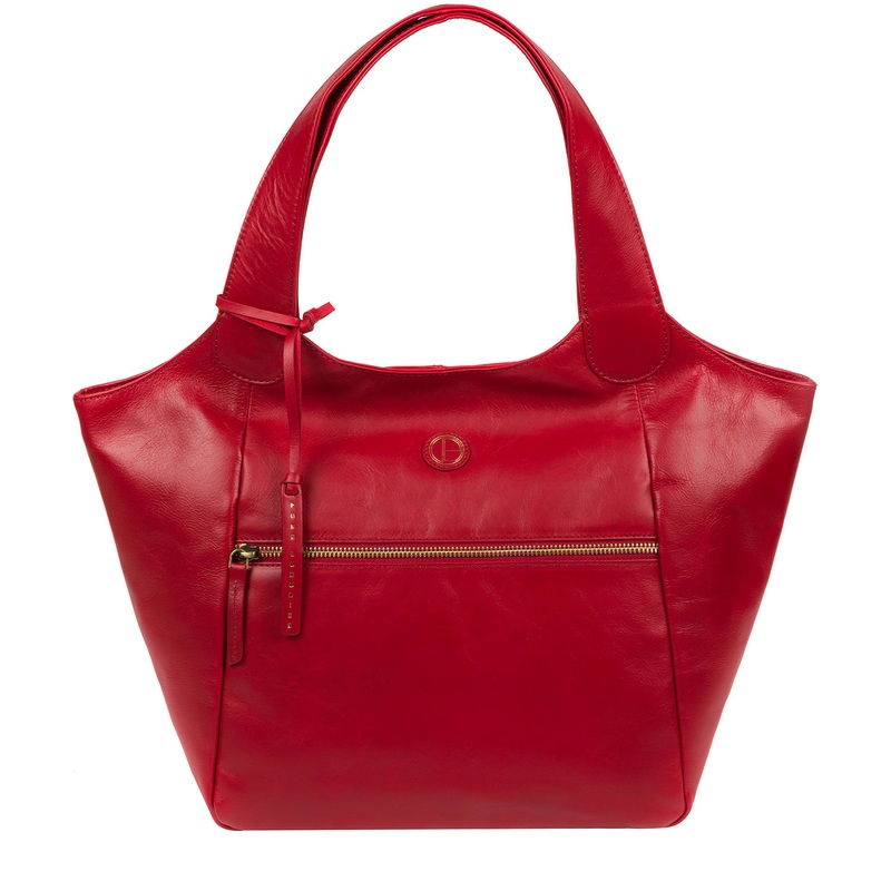 'Loxford' Vintage Red Leather Tote Bag