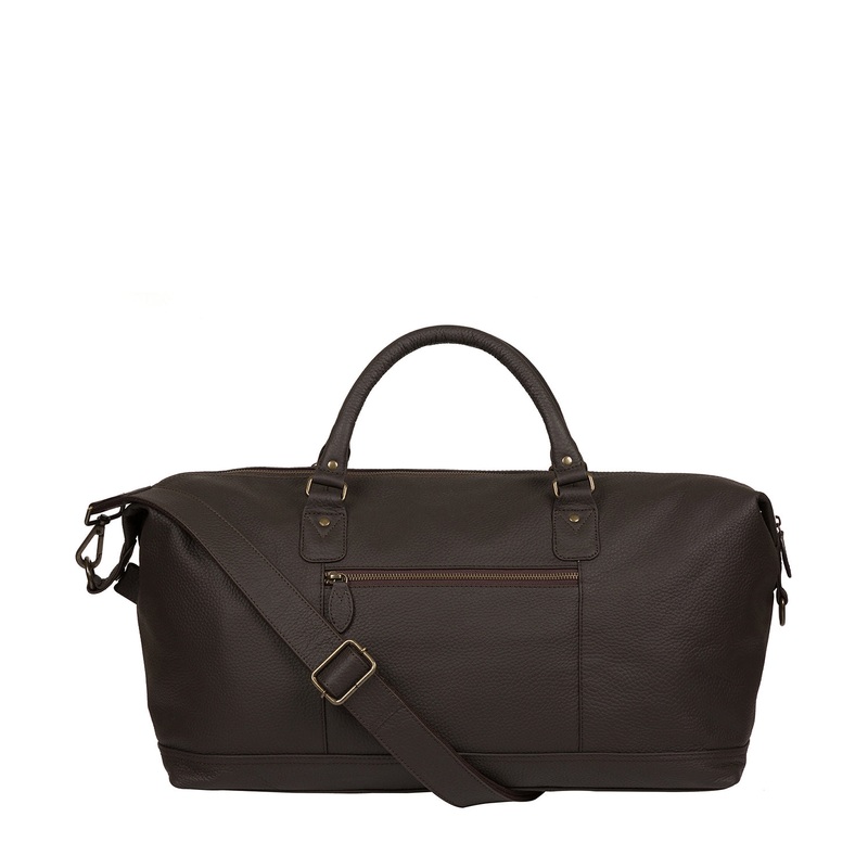 'Mallory' Brown Leather Holdall