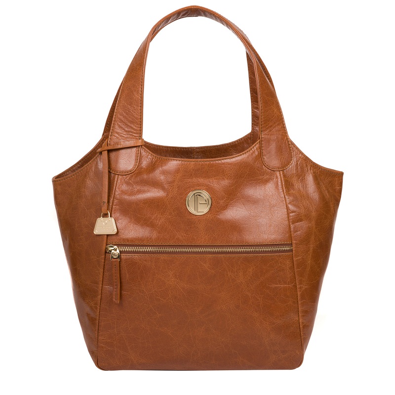 'Mimosa' Hazelnut Leather Tote Bag