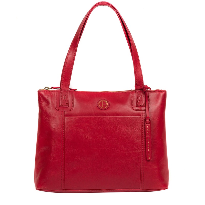 'Newark' Vintage Red Leather Handbag