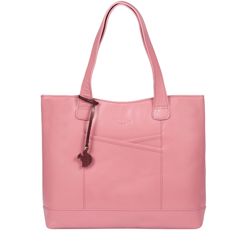 'Patience' Blush Leather Tote Bag