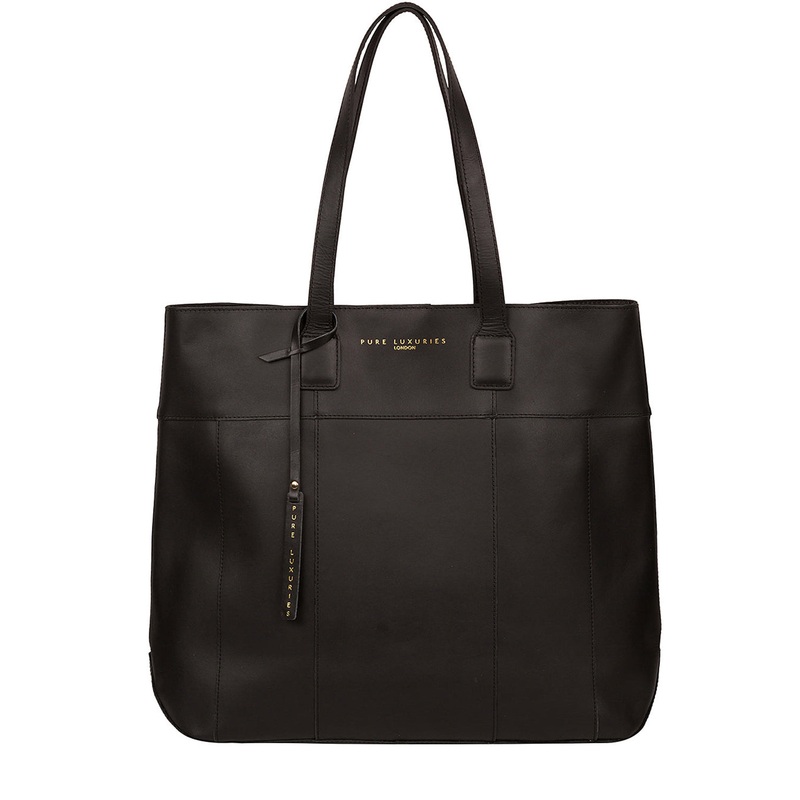 'Pembury' Jet Black Vegetable-Tanned Leather Extra-Large Shopper Bag