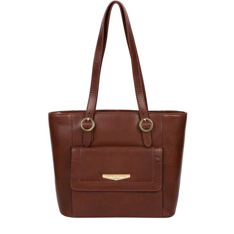 'Penelope' Italian Tan Vegetable-Tanned Leather Handbag