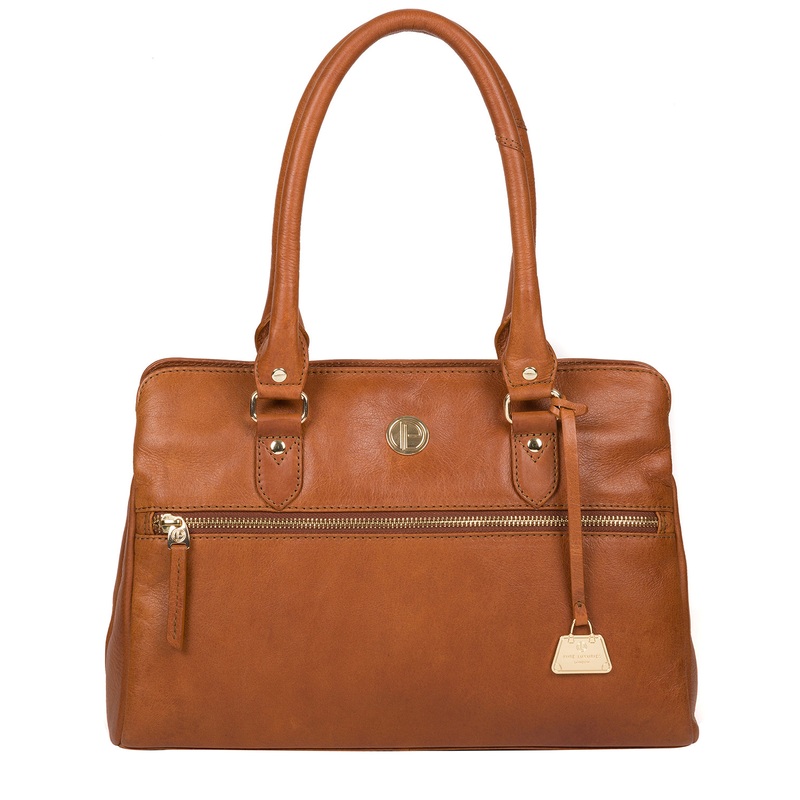 'Poppy' Hazelnut Leather Handbag
