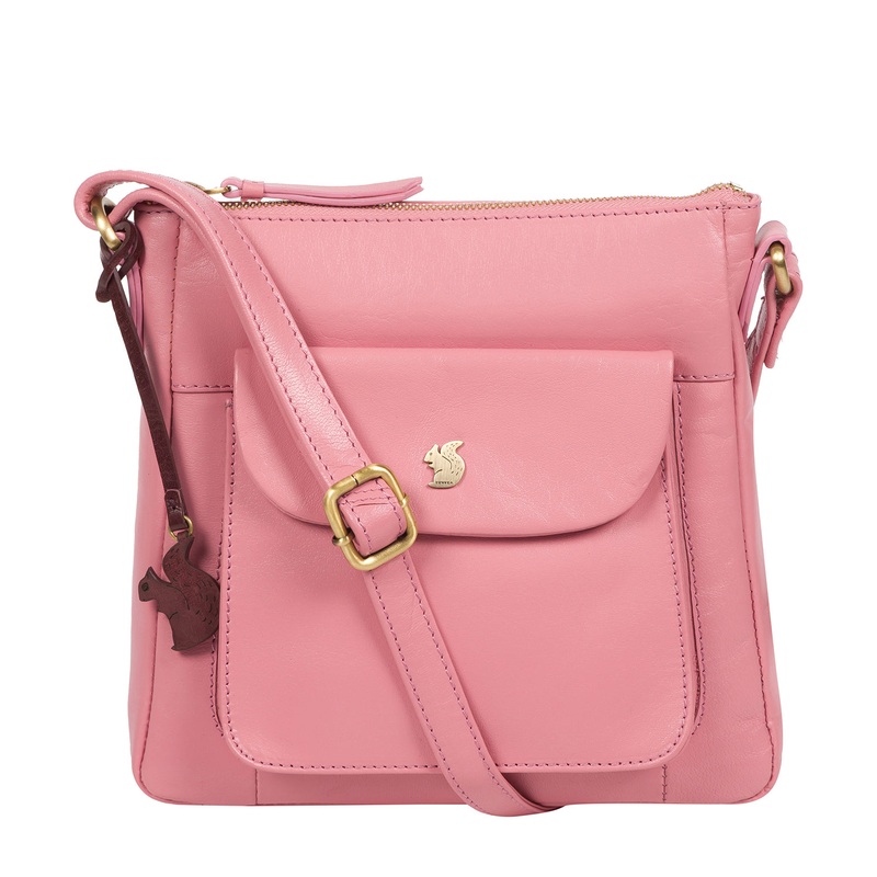 'Shona' Blush Leather Cross Body Bag