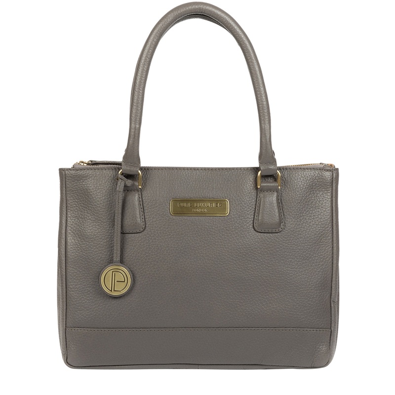'Welbourne' Grey Leather Handbag
