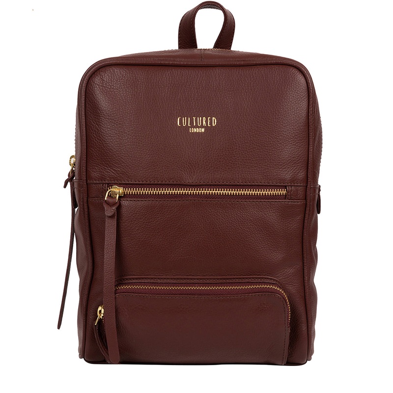 'Abbey' Rich Chestnut Leather Backpack