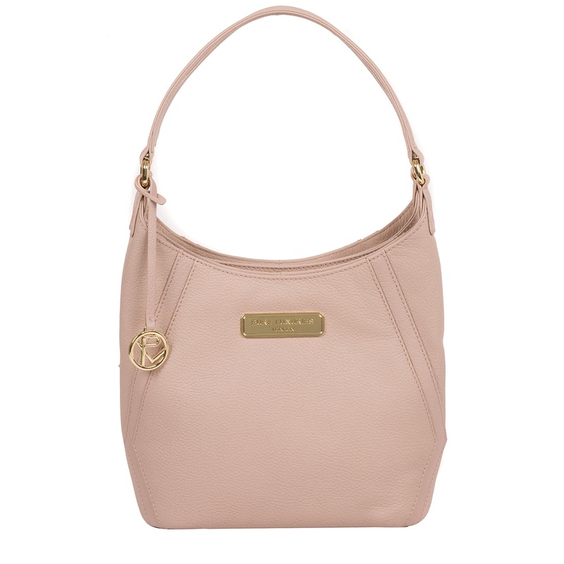 'Abigail' Blush Pink Leather Shoulder Bag