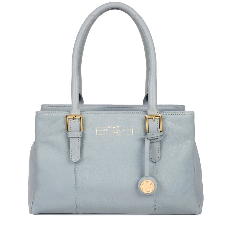 'Astley' Cashmere Blue Leather Handbag