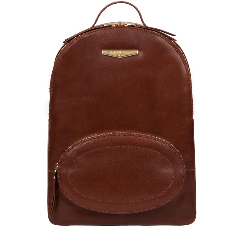 'Christina' Italian Tan Vegetable-Tanned Leather Backpack