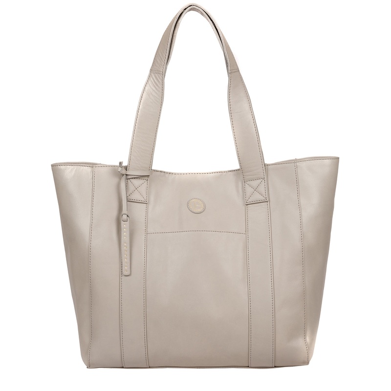 'Cranbrook' Dove Grey Leather Tote Bag