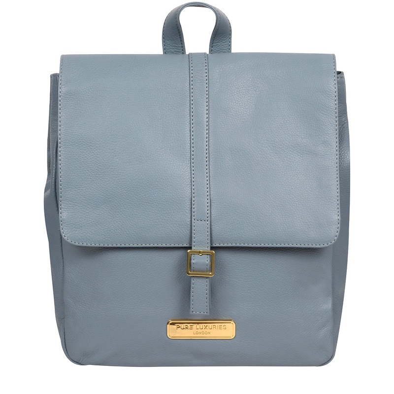 'Daisy' Blue Cloud Leather Backpack
