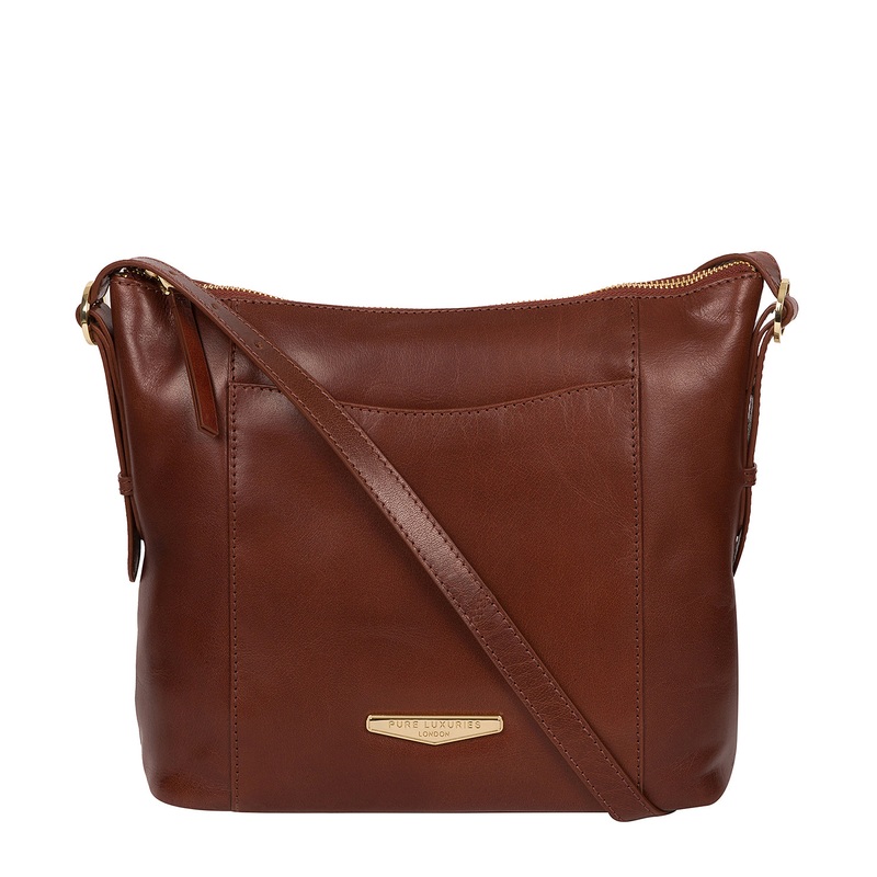 'Dee' Italian Tan Vegetable-Tanned Leather Shoulder Bag