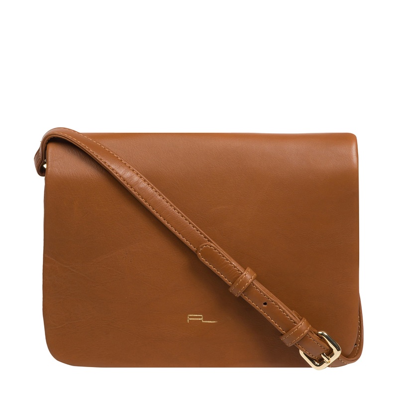 'Ella' Oak Nappa Leather Cross Body Bag