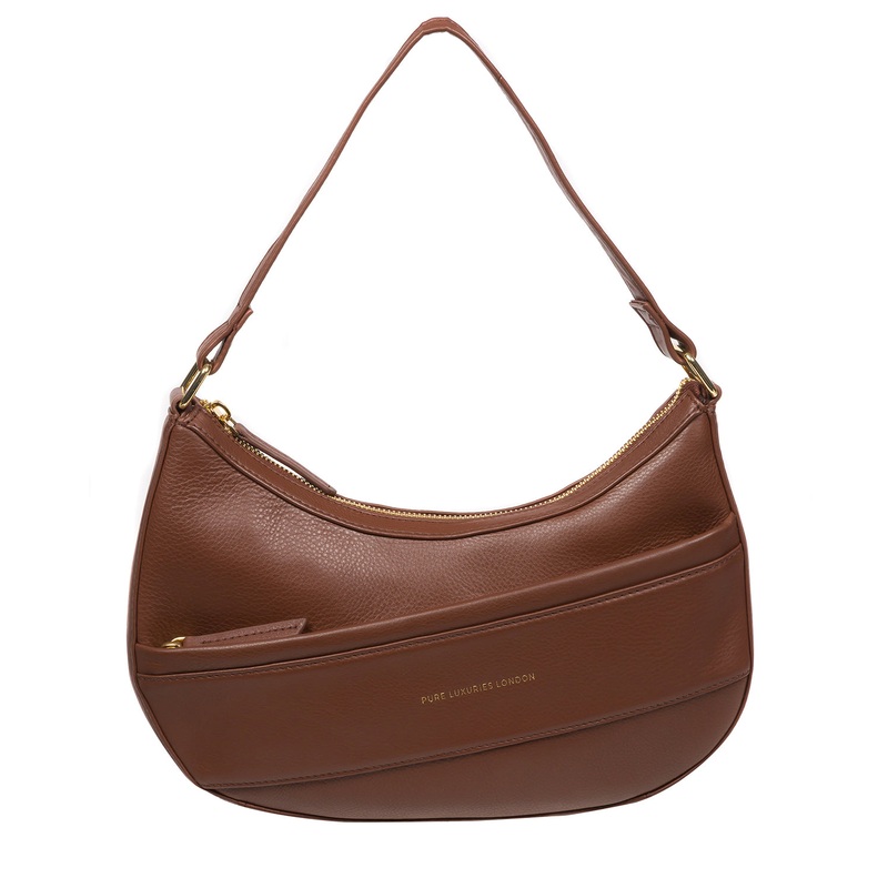 'Emma' Dark Tan Nappa Leather Grab Bag