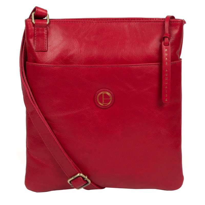'Foxton' Vintage Red Leather Cross Body Bag