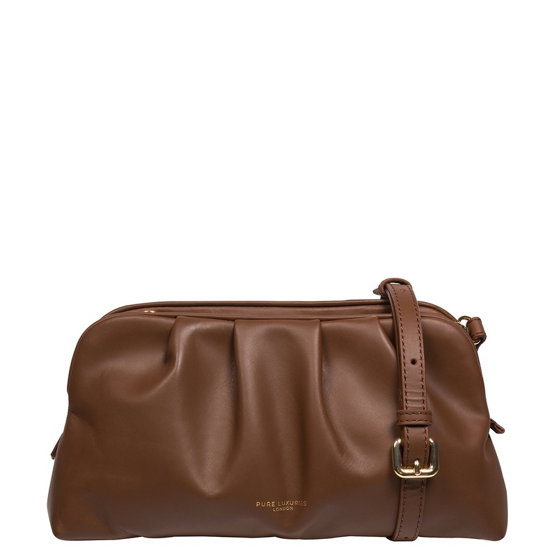 'Kimberly' Chestnut Leather Cross Body & Clutch Bag