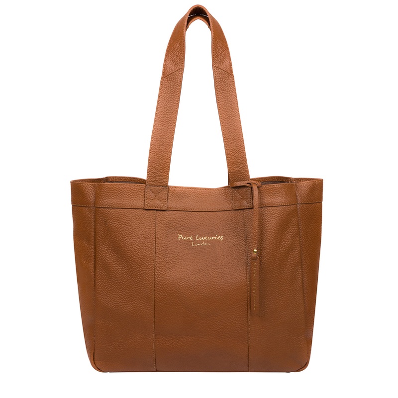 'Melissa' Tan Leather Tote Bag
