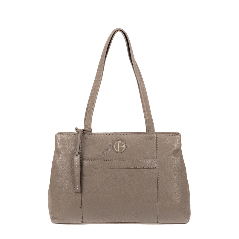 'Mist' Taupe Fine Leather Handbag