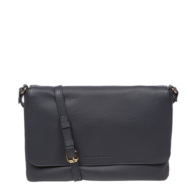 'Ruby' Navy Nappa Leather Cross Body Bag