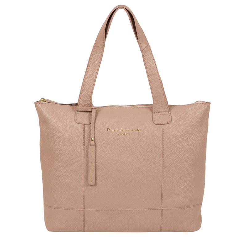 'Sachi' Blush Pink Leather Tote Bag