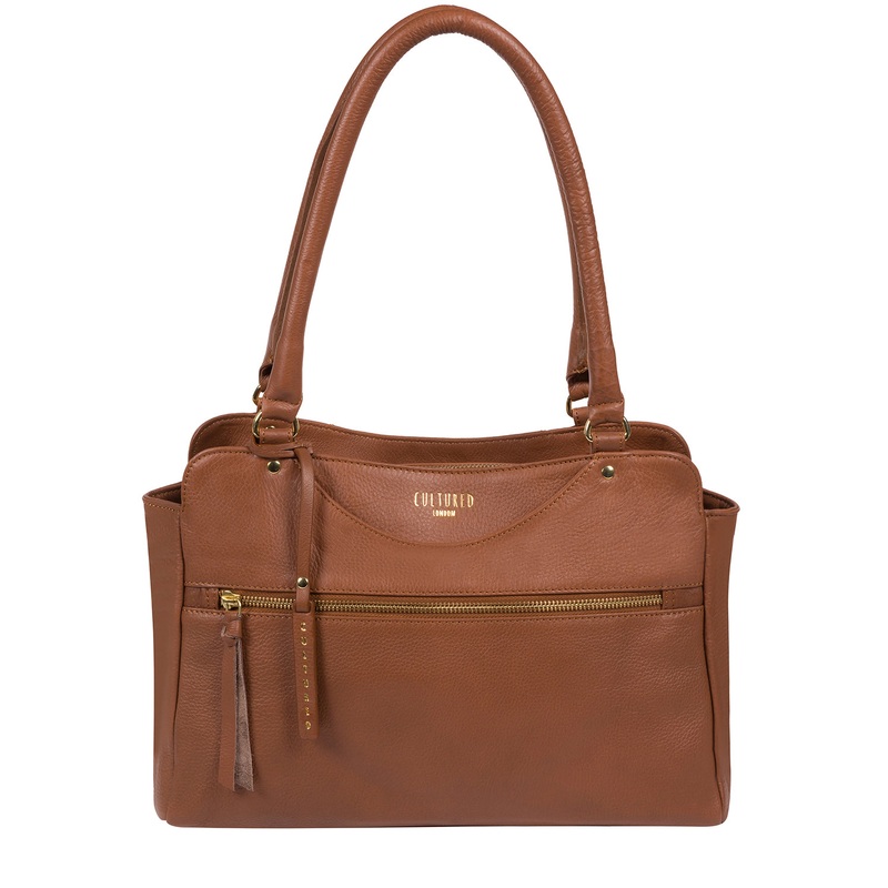 'Shadwell' Dark Tan Leather Handbag