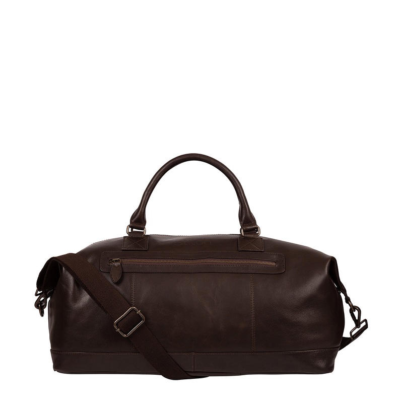'Shuttle' Cocoa Leather Holdall