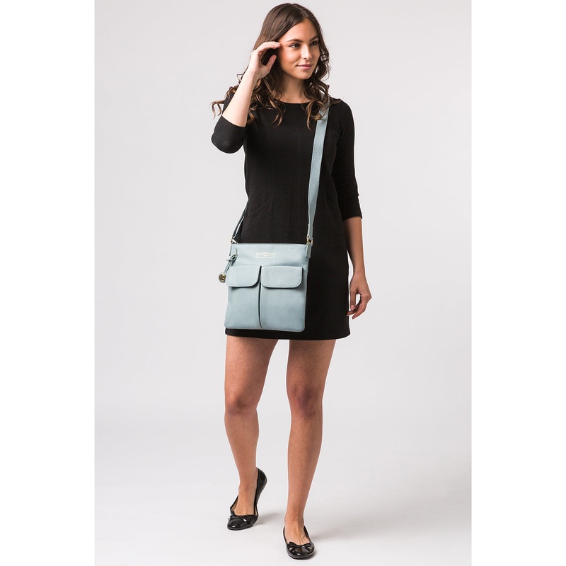 'Soames' Cashmere Blue Leather Cross Body Bag