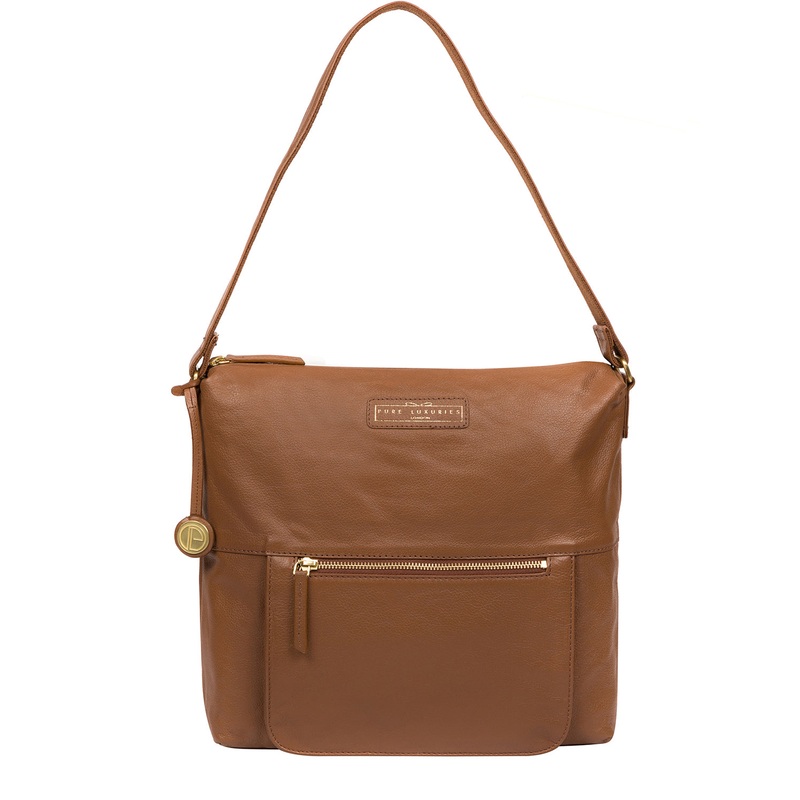'Tadley' Tan Leather Shoulder Bag