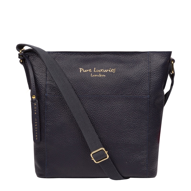 'Tamzin' Ink Leather Shoulder Bag