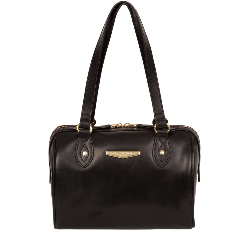 'Verity' Black Vegetable-Tanned Leather Handbag
