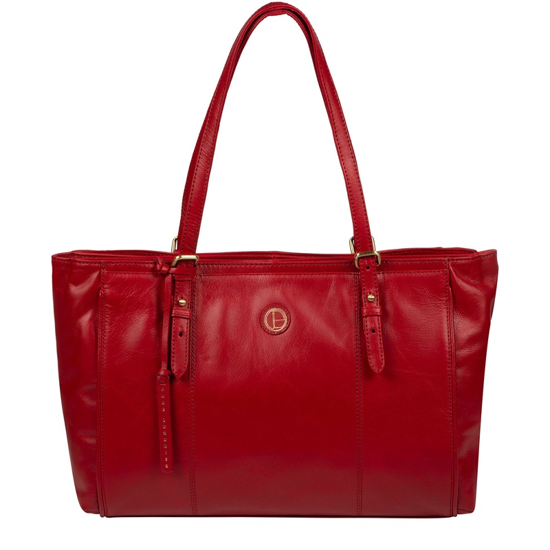 'Wollerton' Vintage Red Leather Tote Bag