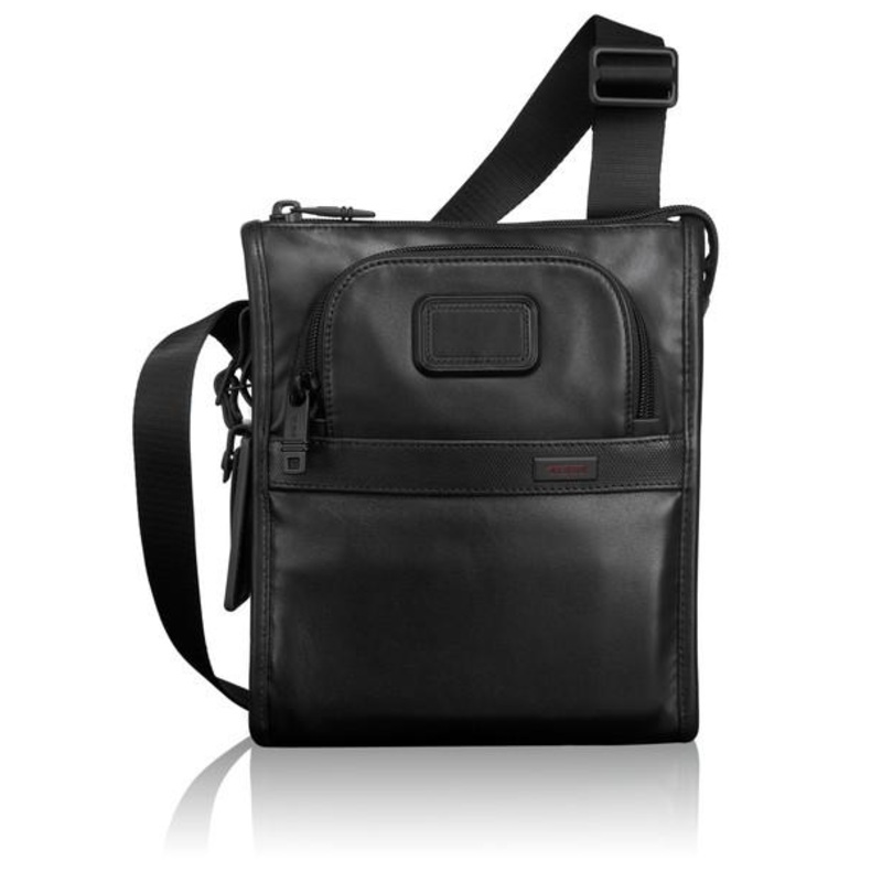 Alpha Leather Travel Men's Pocket Bag Small